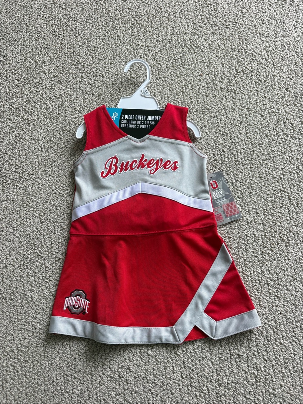 Ohio State Buckeyes Red and Gray Girls Cheer Jumper